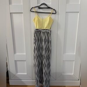 Jealous Tomato Yellow and Black Maxi Dress